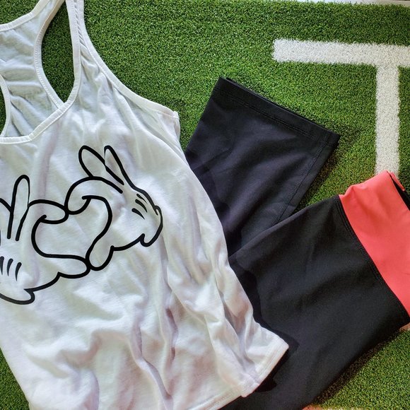 Danskin Now Dance Pants AND Graphic Tee, Small - Picture 1 of 13